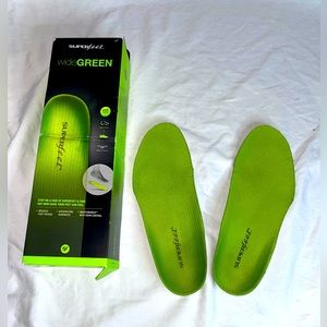 Superfeet Wide Green Inserts - SIZE E - Women Sizes 9-11.5
